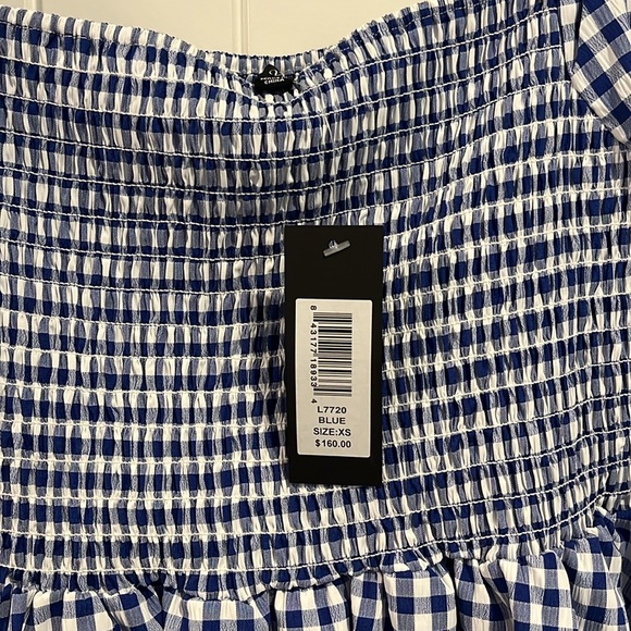 Lea & Viola Square Neck Checkered Dress - Picture 2 of 2